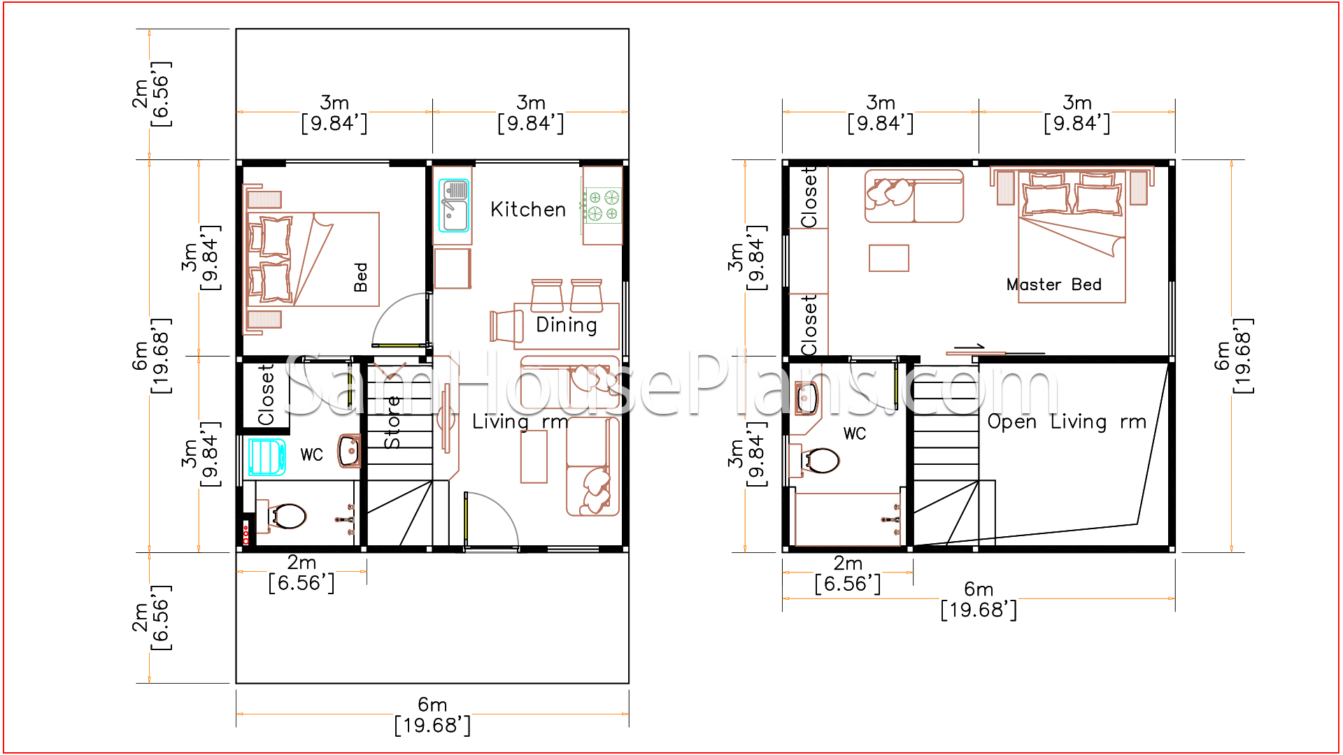 simple one floor house blueprints