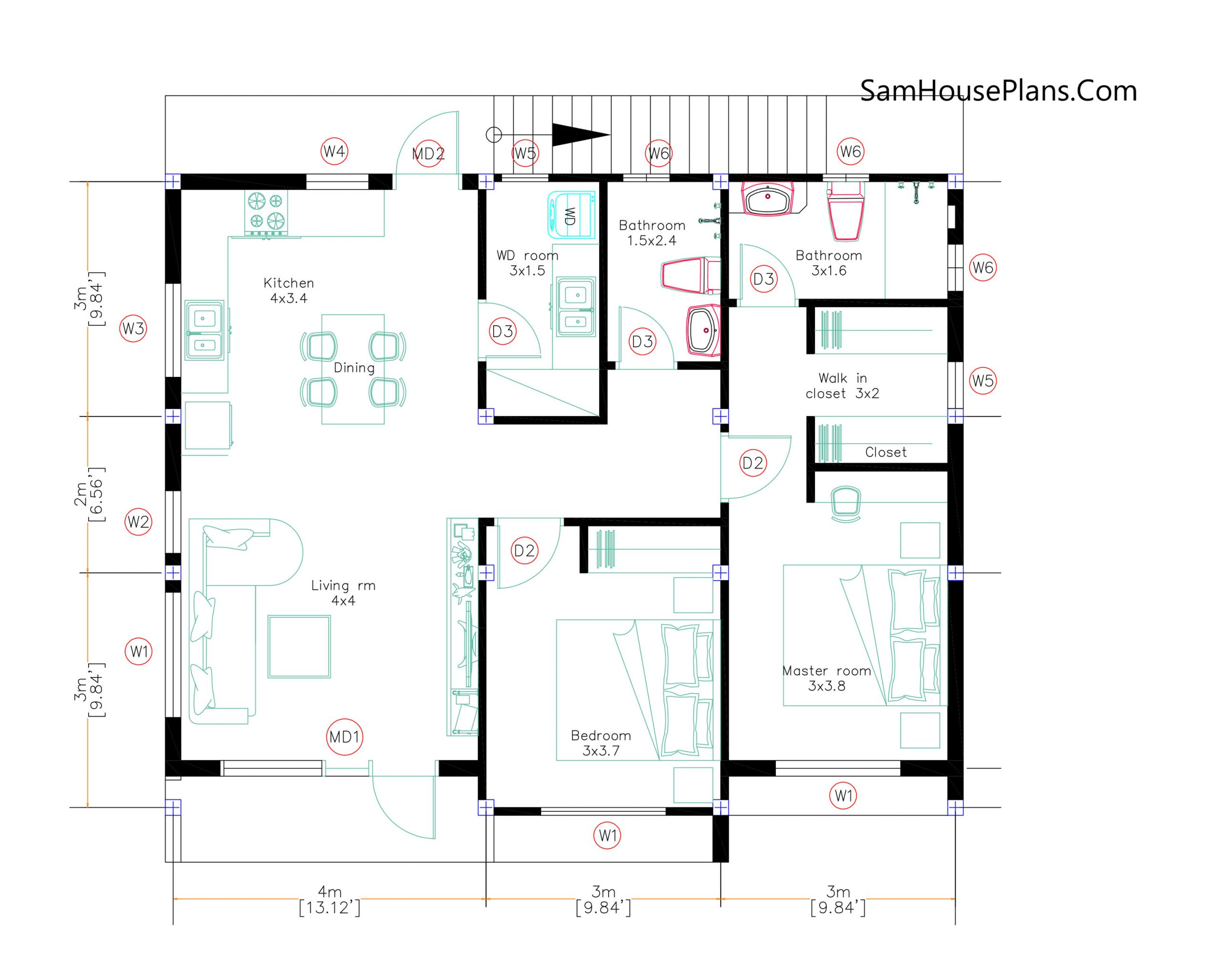 Small House Design 10x8 Meter 2