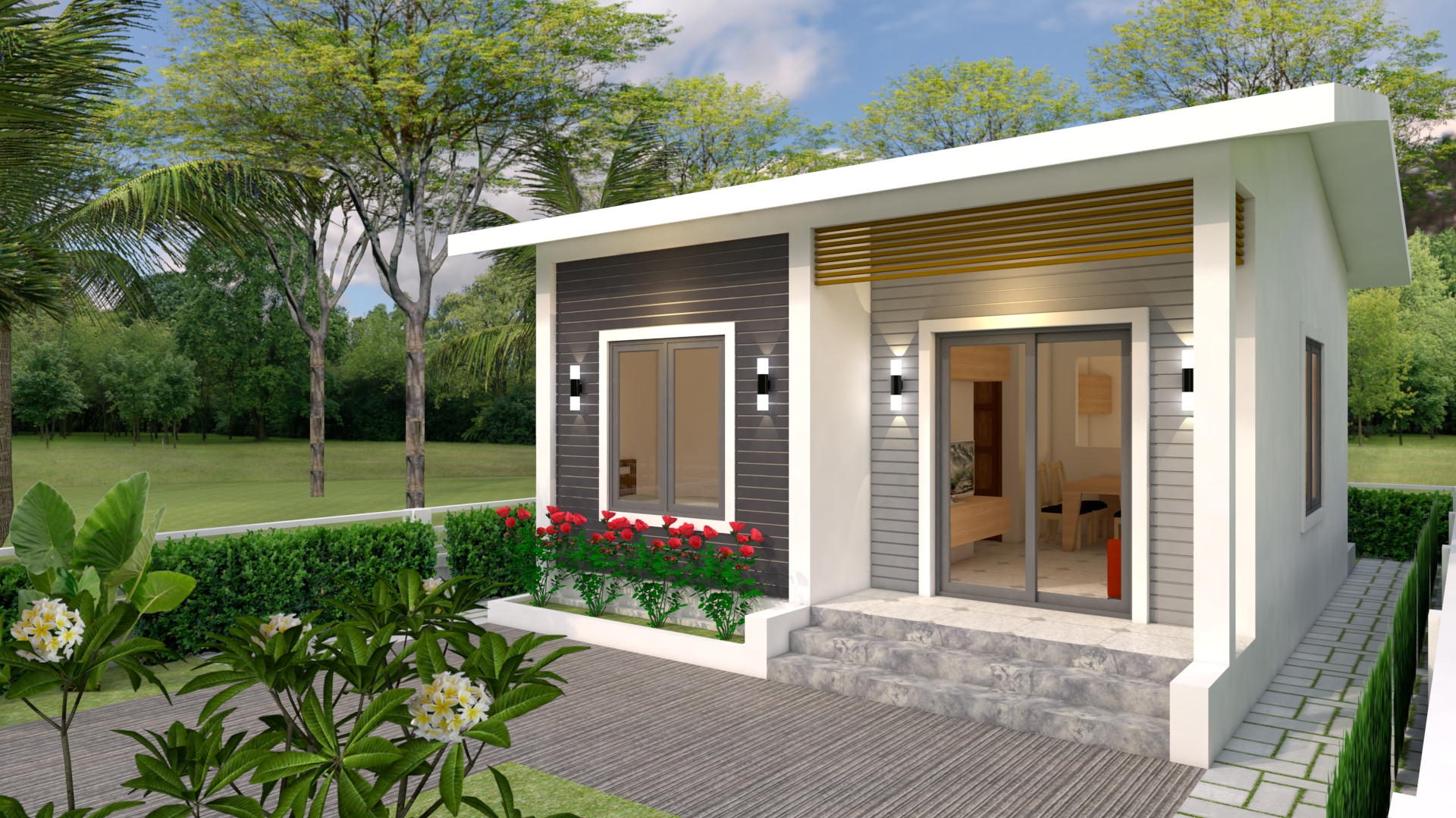 Contemporary Living Sleek 2 Bedroom House Blueprints