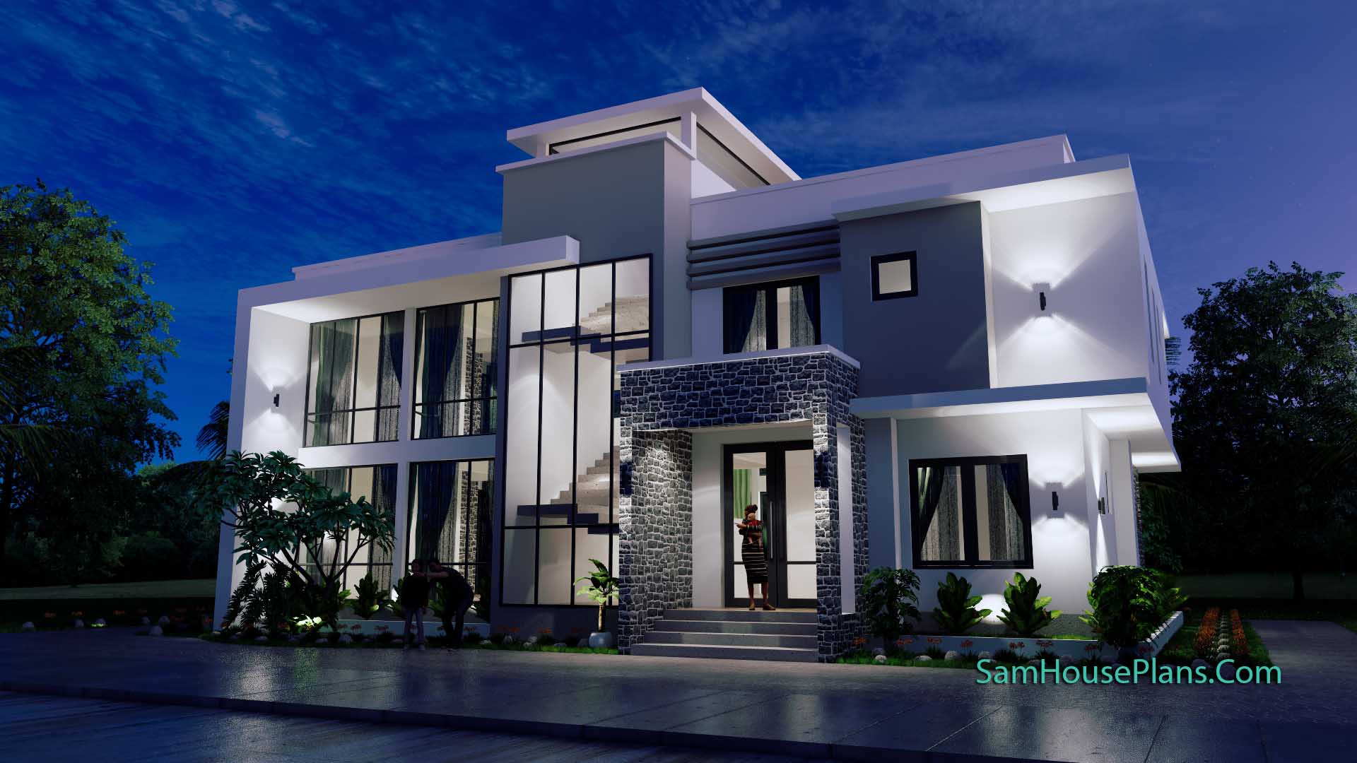 15x10 Modern House Design 4 Bedrooms