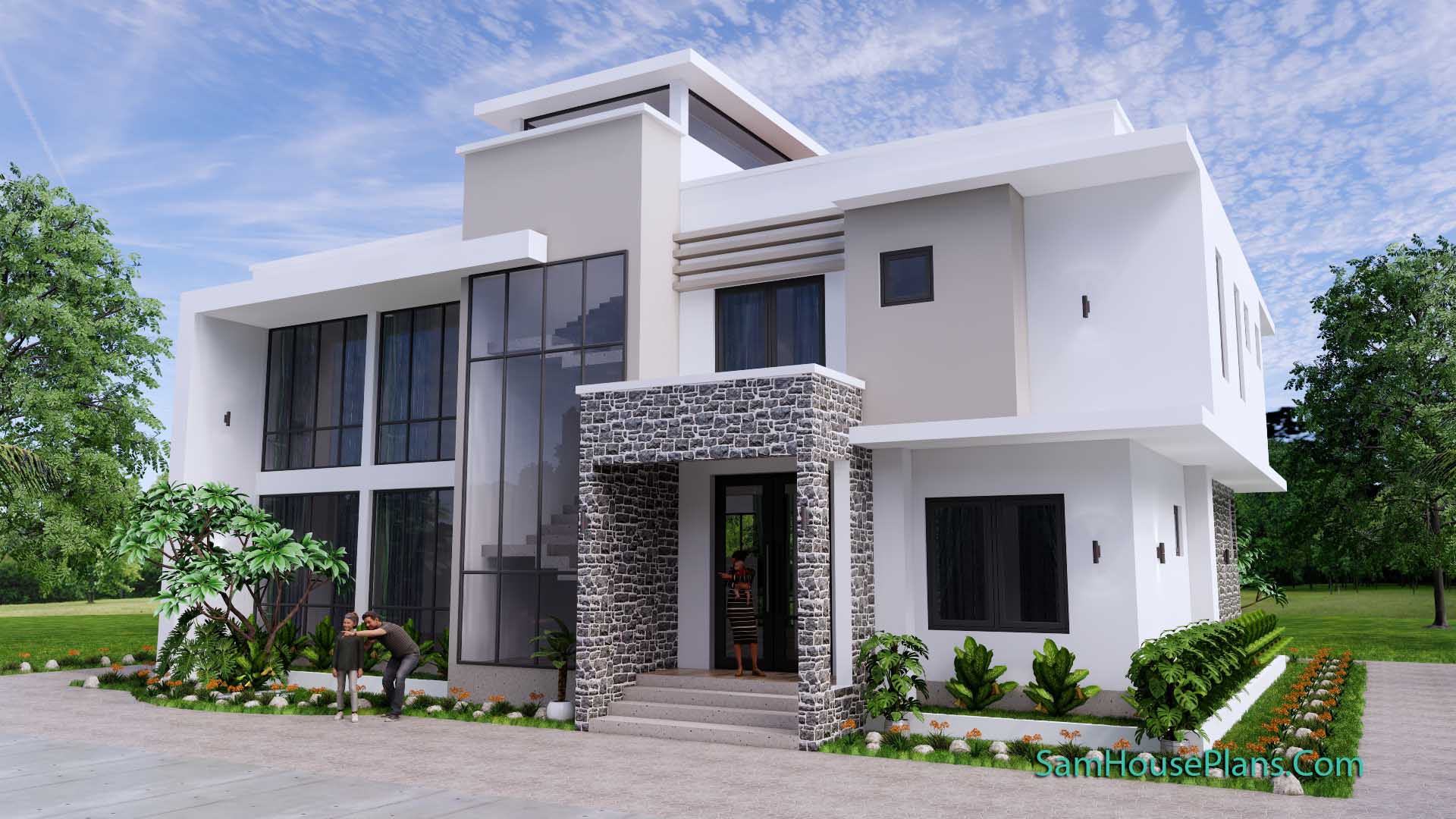 15x10 Modern House Design 4 Bedrooms