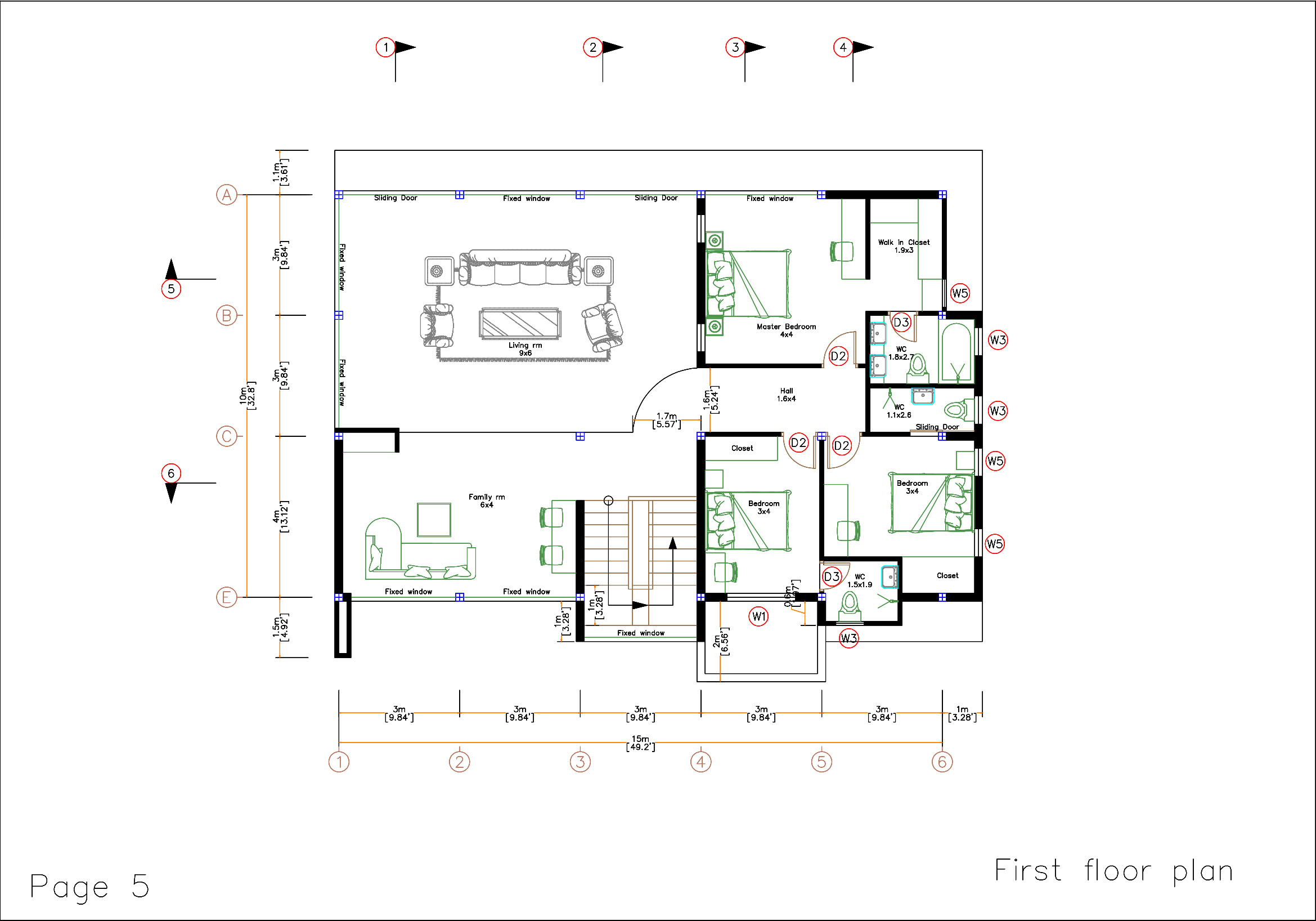 15x10 Modern House Design 4 Bedrooms