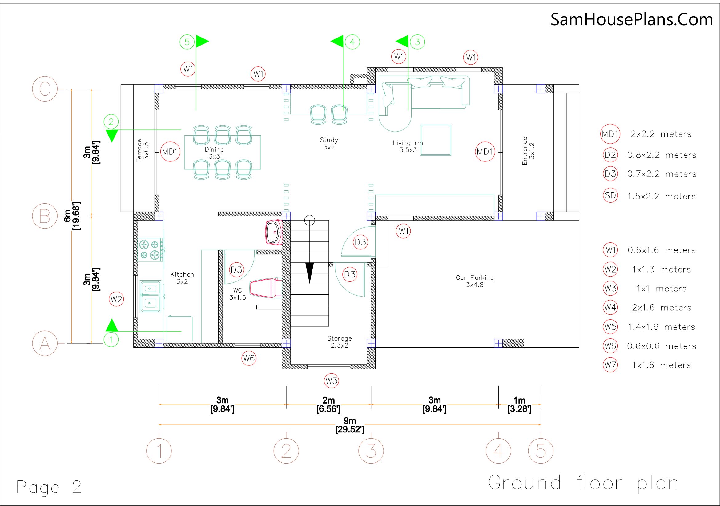 20x30 Small House Design 6x9 Meter 3