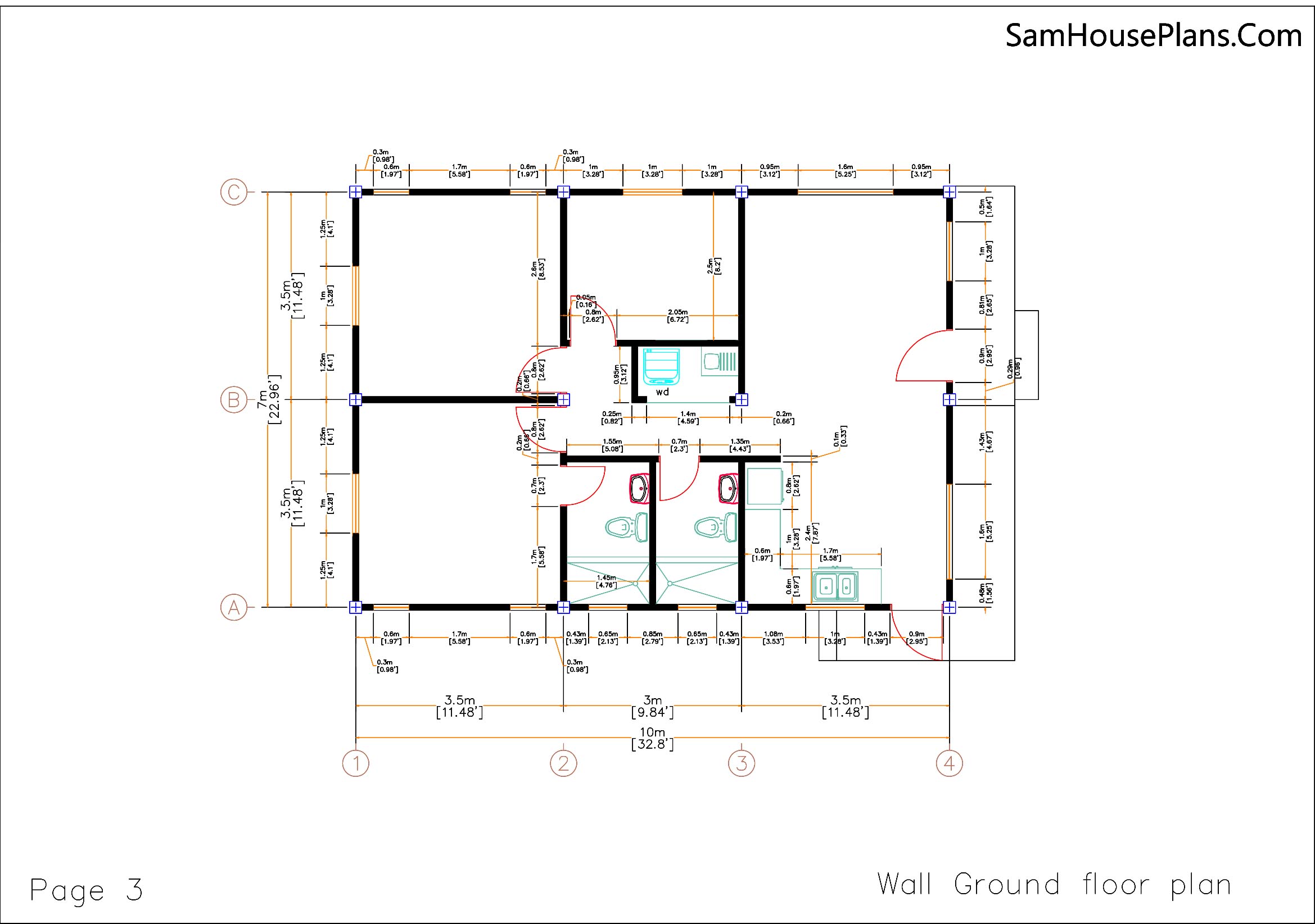 3 bedroom house plan Archives - Houzone