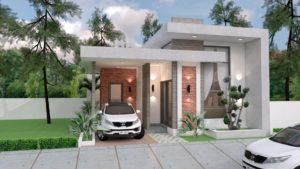 House Plans 8x10 with 2 Bedrooms Terrace roof