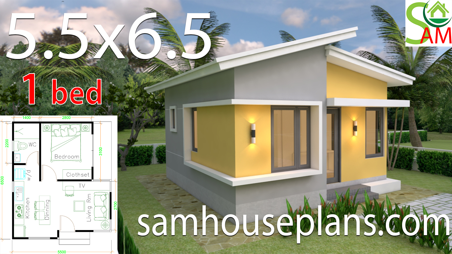 small-house-design-5-5x6-5-with-one-bedroom-shed-roof-samhouseplans