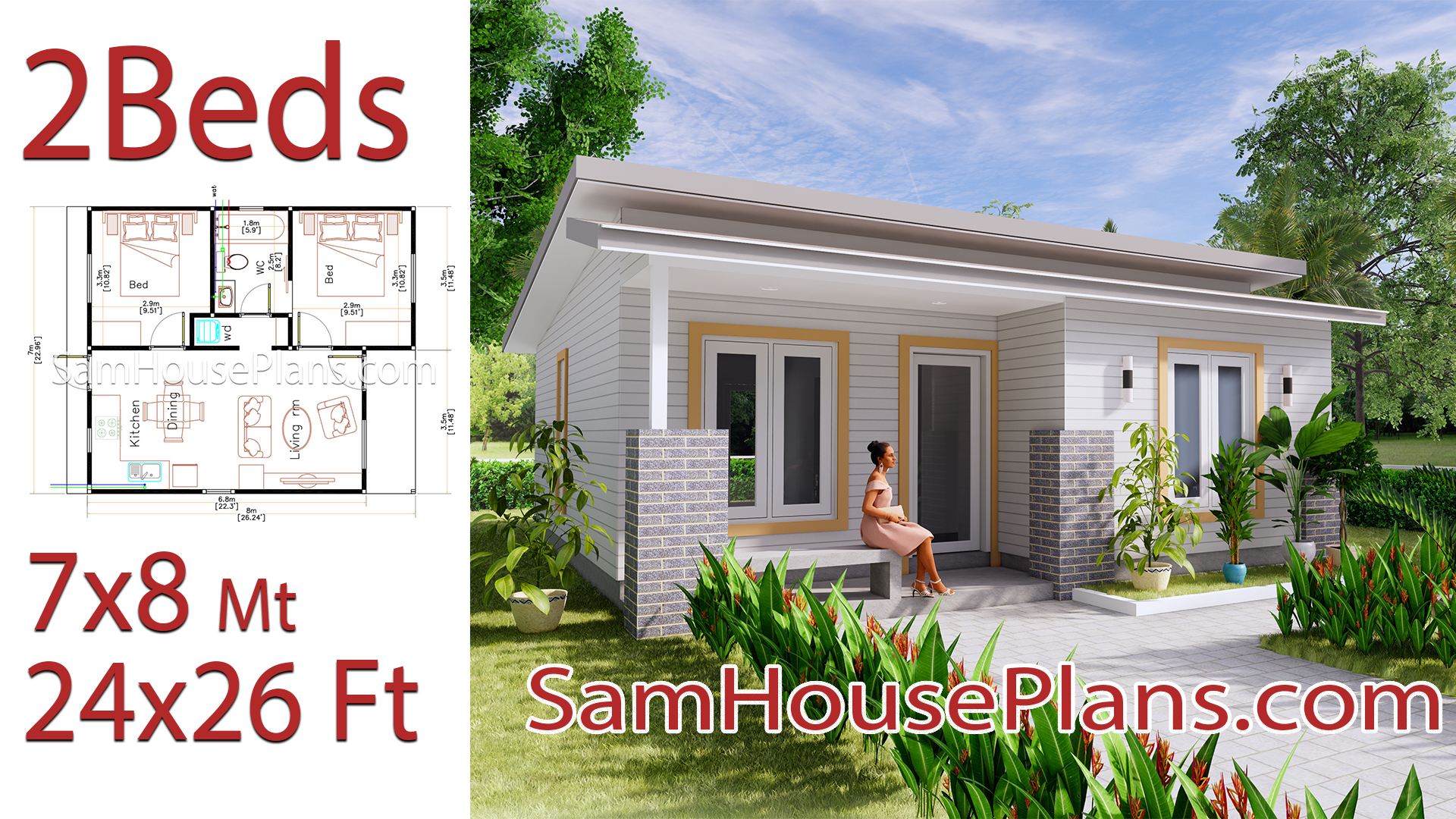 112x112 Small House Floor Plans 112x112 M 12 Bedrooms - SamHousePlans