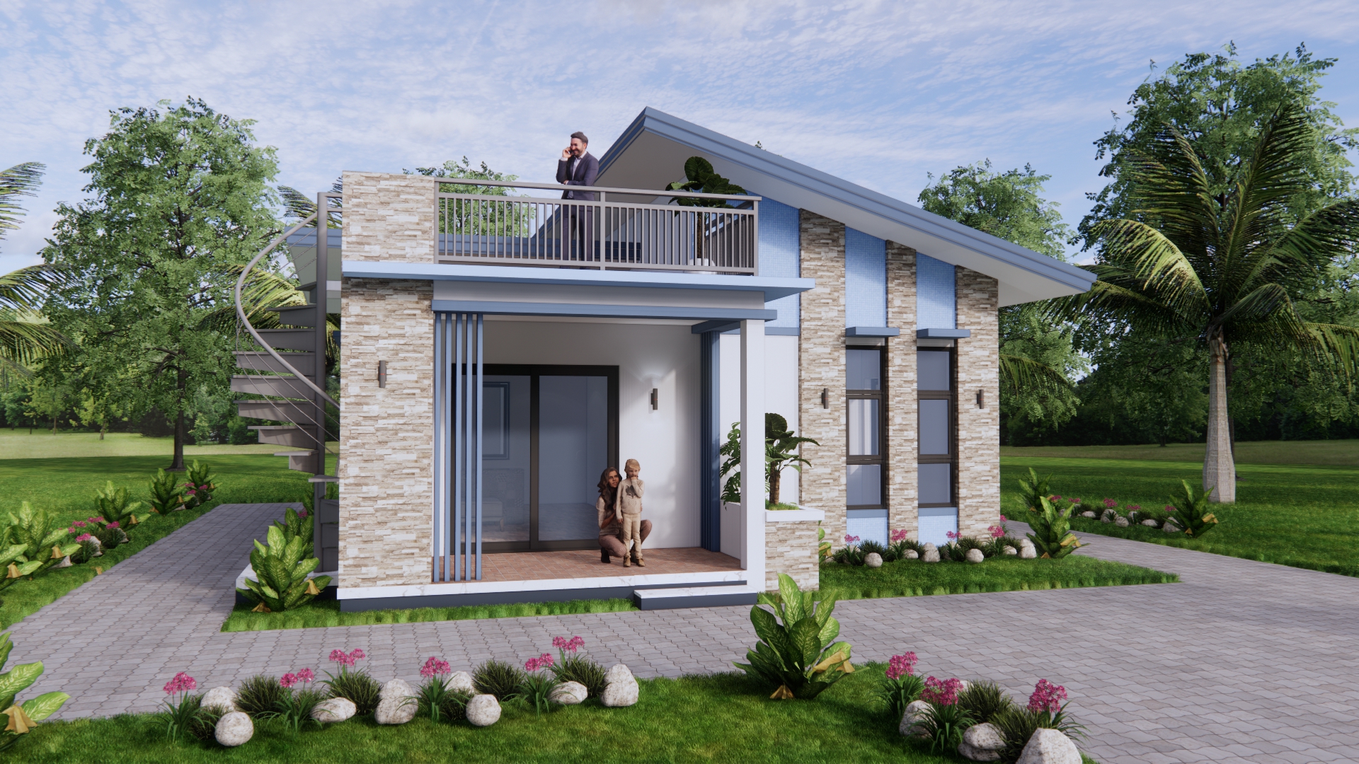 26x36-small-house-plan-8x11-meter-2-beds-2-baths-small-terrace-shed